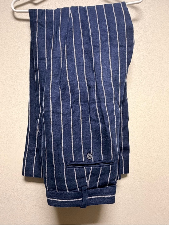 Polo Ralph Lauren Pants - 100% Linen Navy Pinstripe Linen Trousers